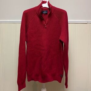 BUFFALO DAVID BITTON Cotton Knitwear Sweater Quarter Zip Half Zip Pullover Sz M